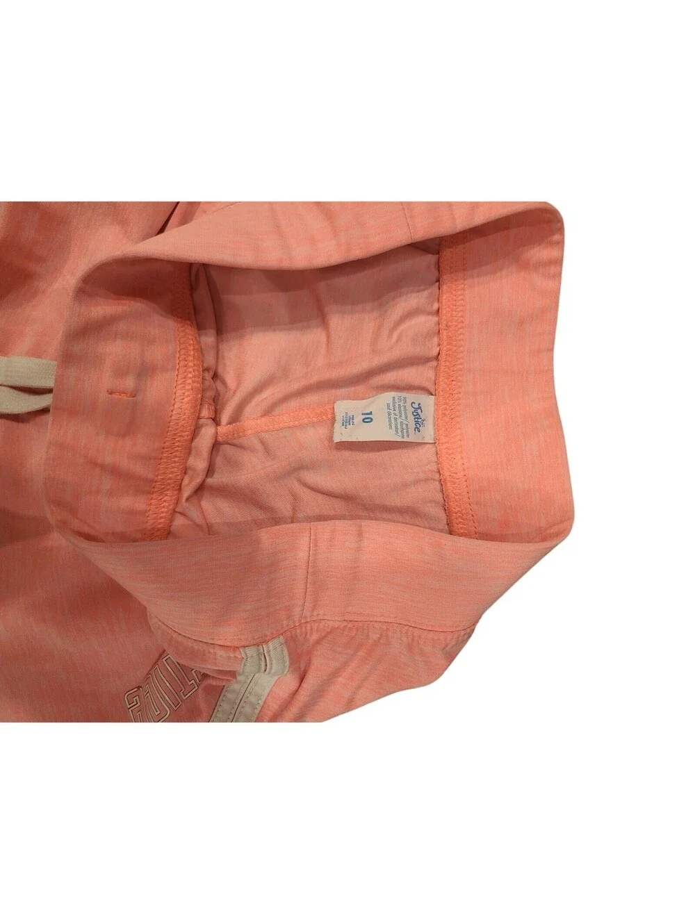 Justice girls shirts peach drawstring size 10